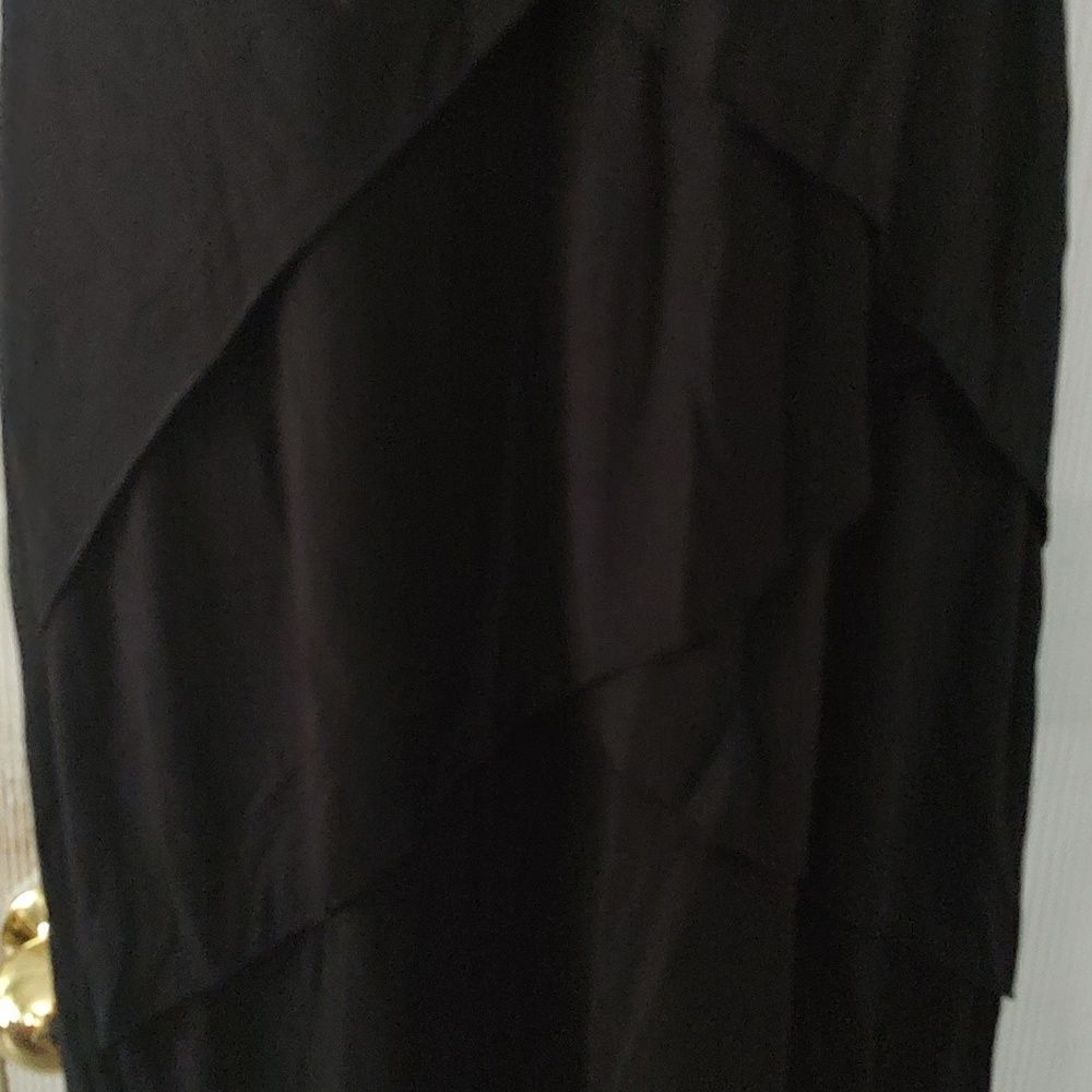 Calvin Klein black tier look sexy little sleeveless black dress Sz 10 - Picture 4 of 6